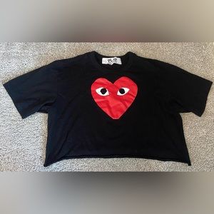 COMME des GARÇONS PLAY Cropped Painted Tee